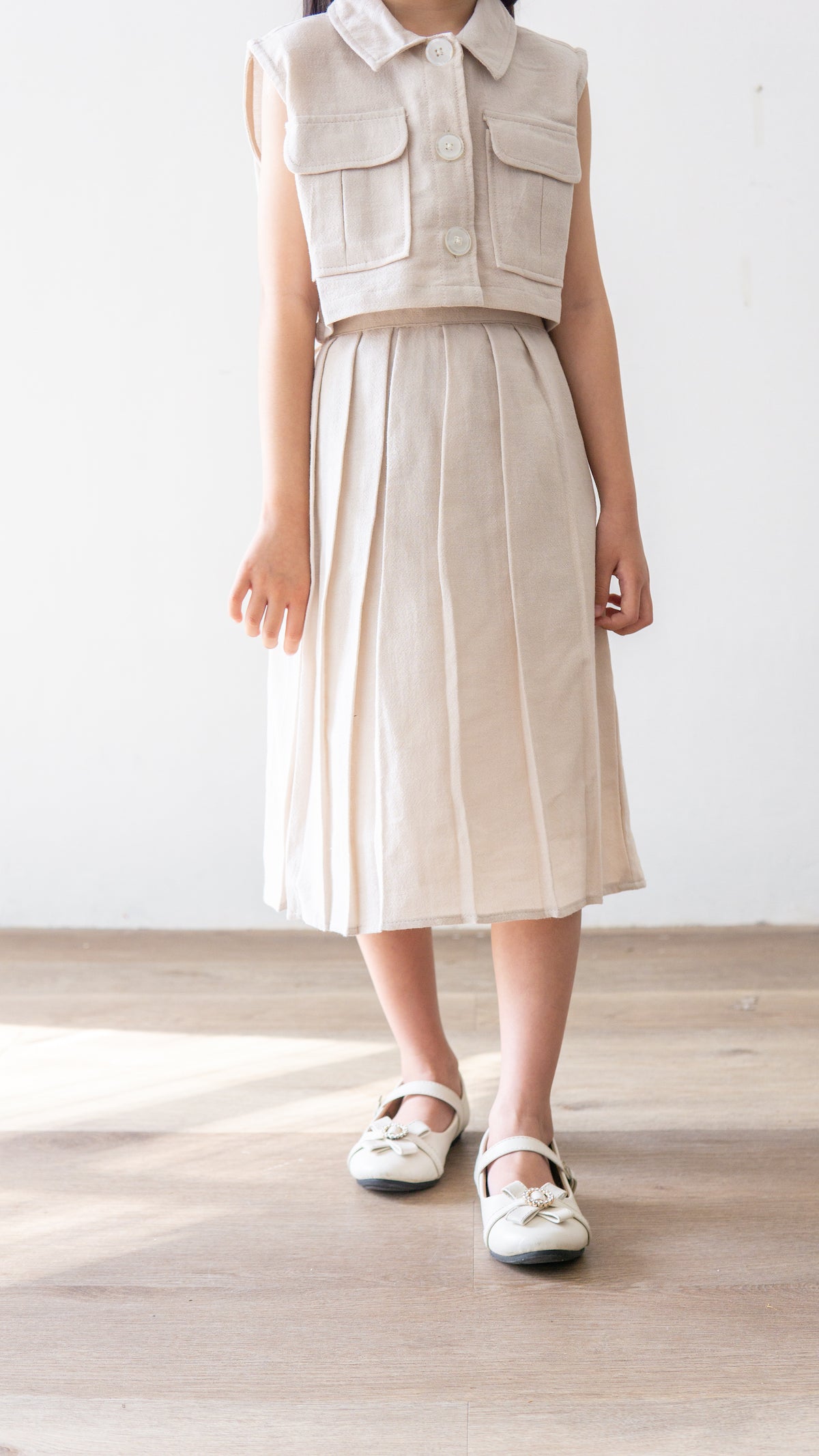 Mini June Linen Skirt - Oat