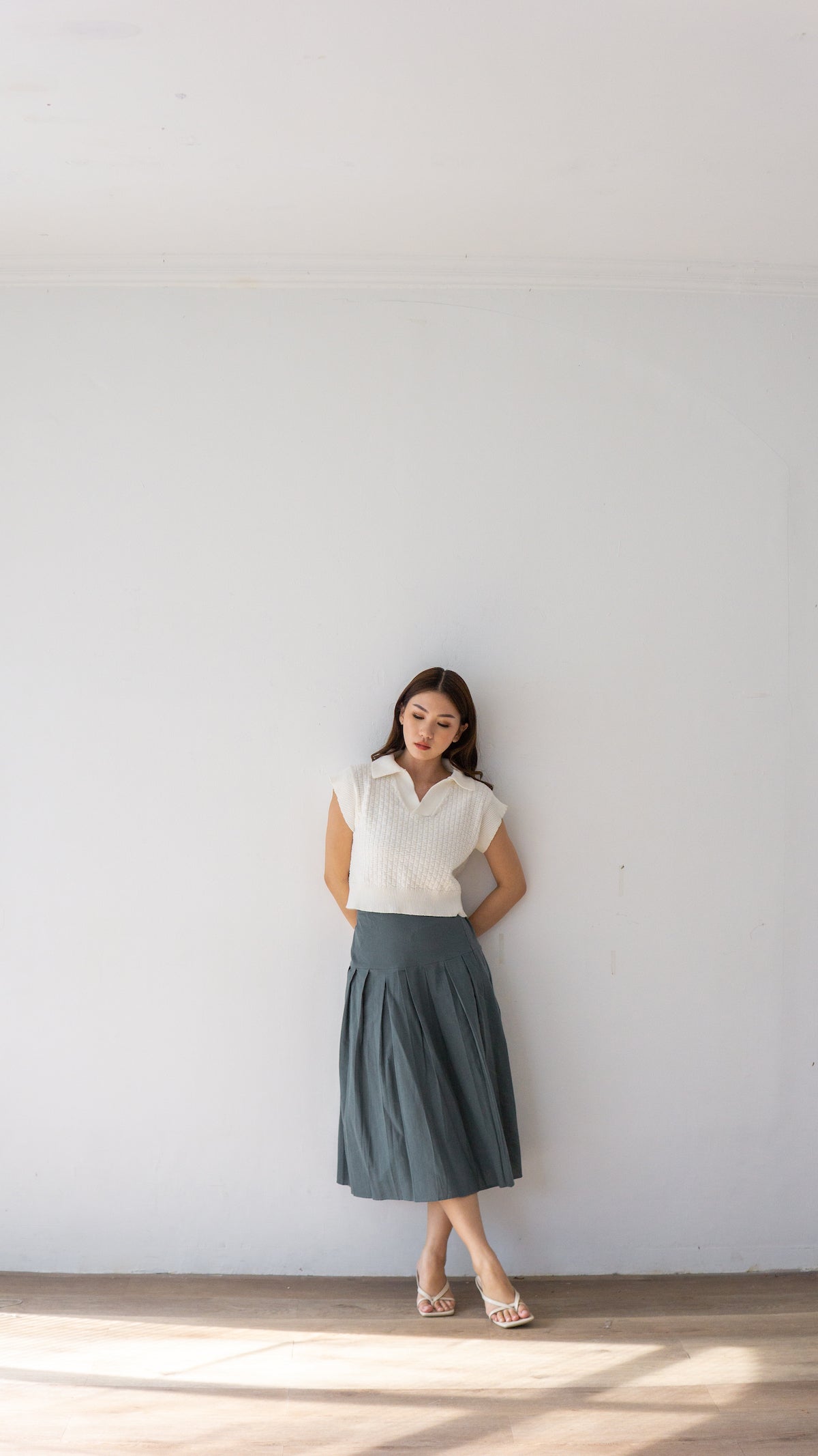 June Linen Skirt - Green