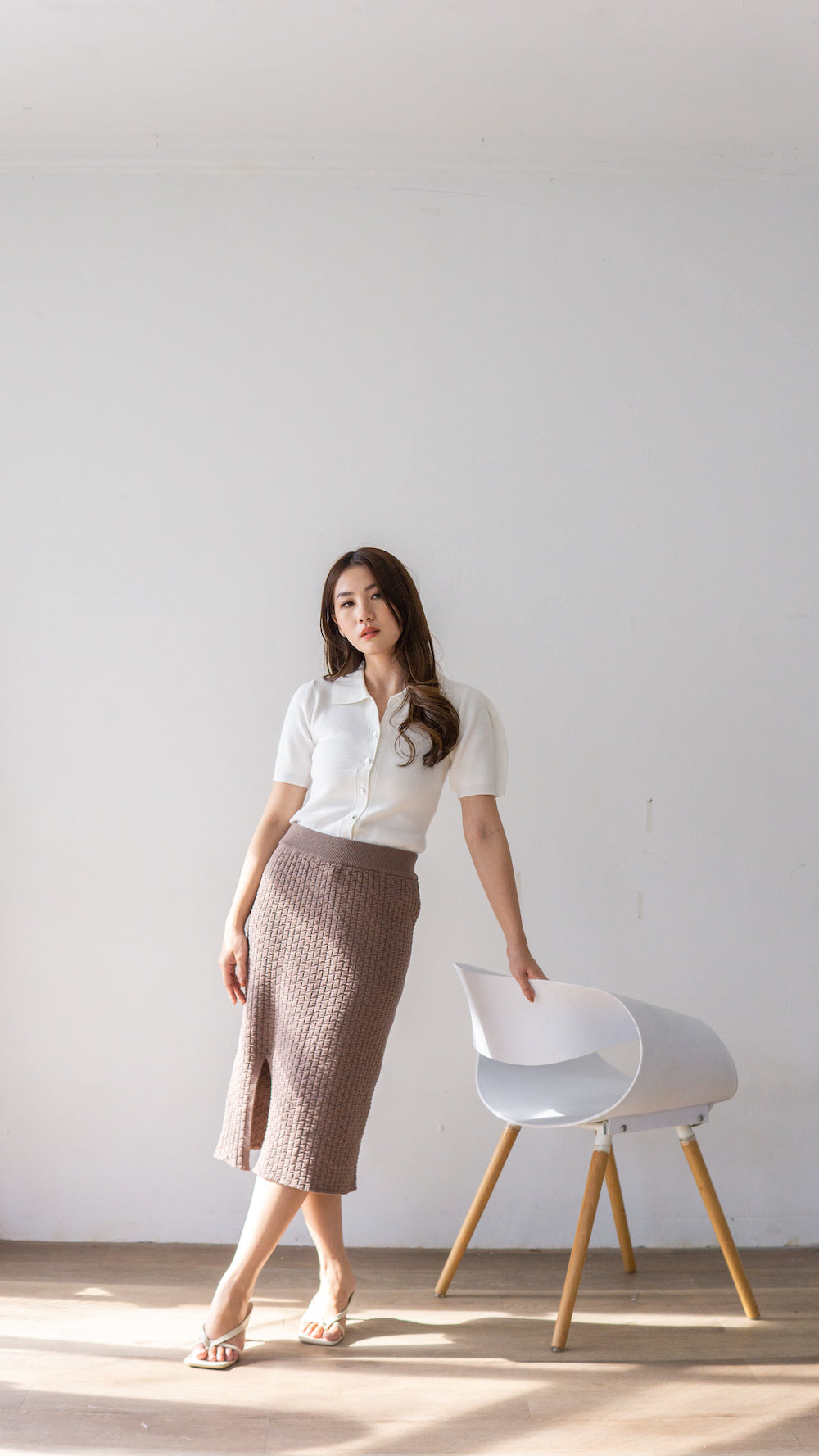Cara Knit Top - White