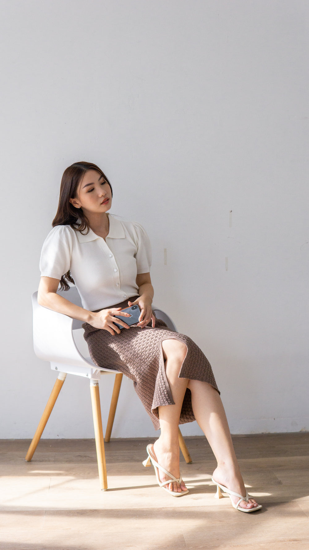 Cara Knit Top - White