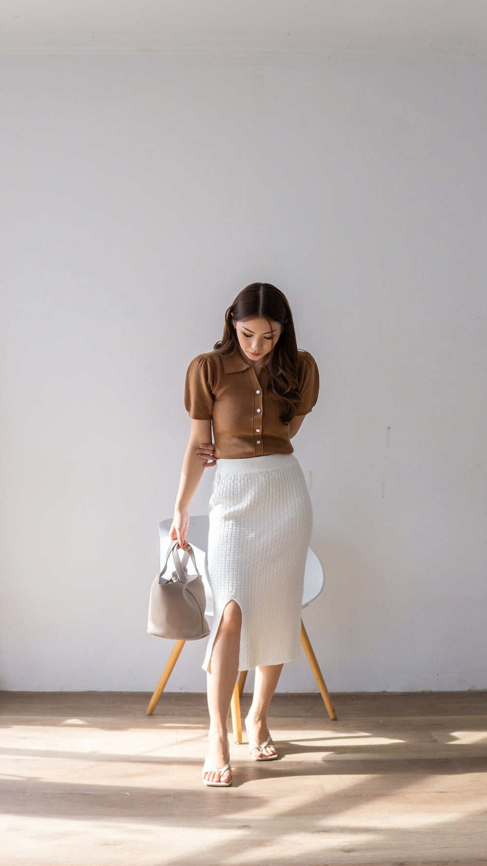 Becca Knit Skirt - White