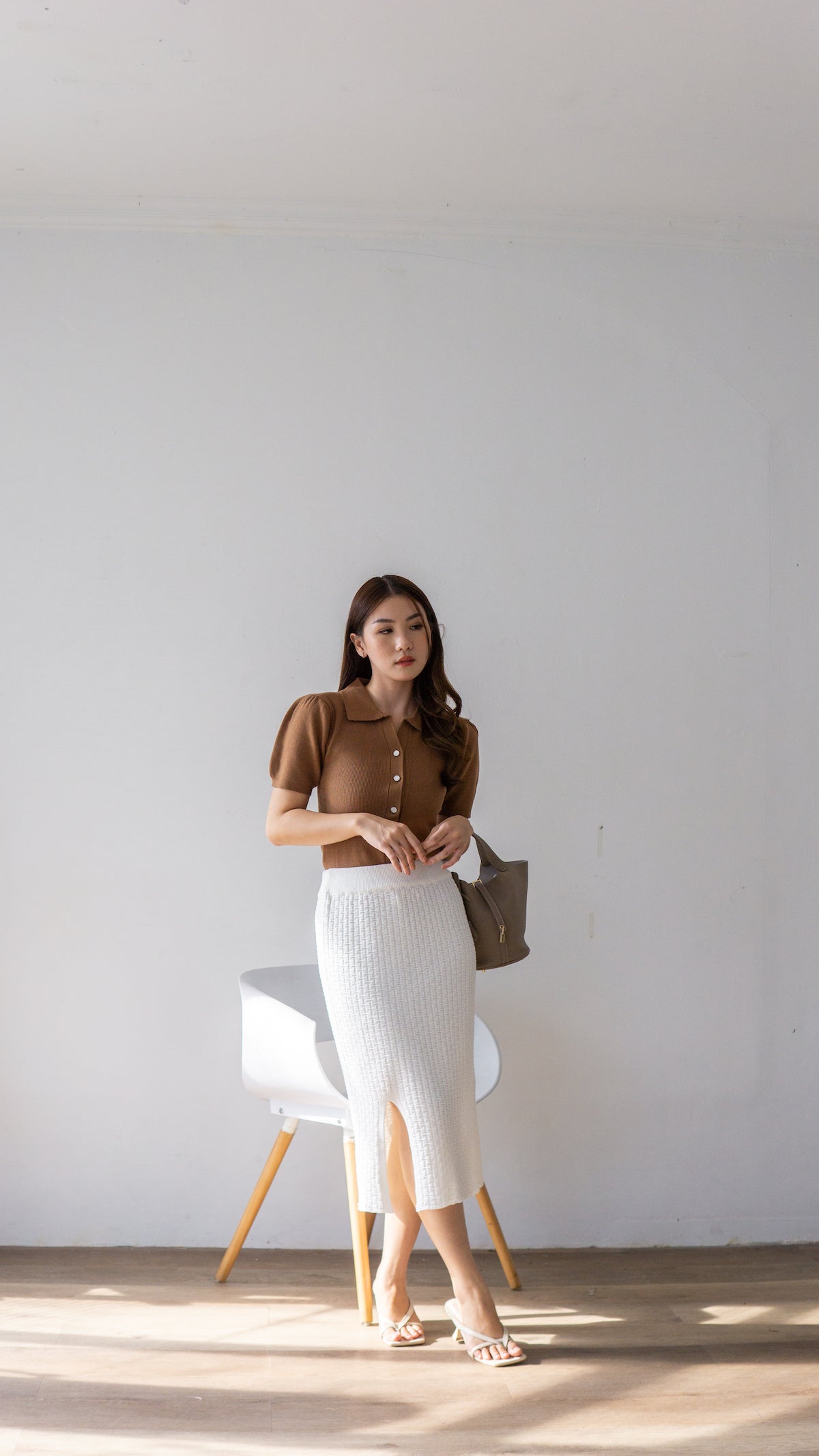 Cara Knit Top - Light Brown