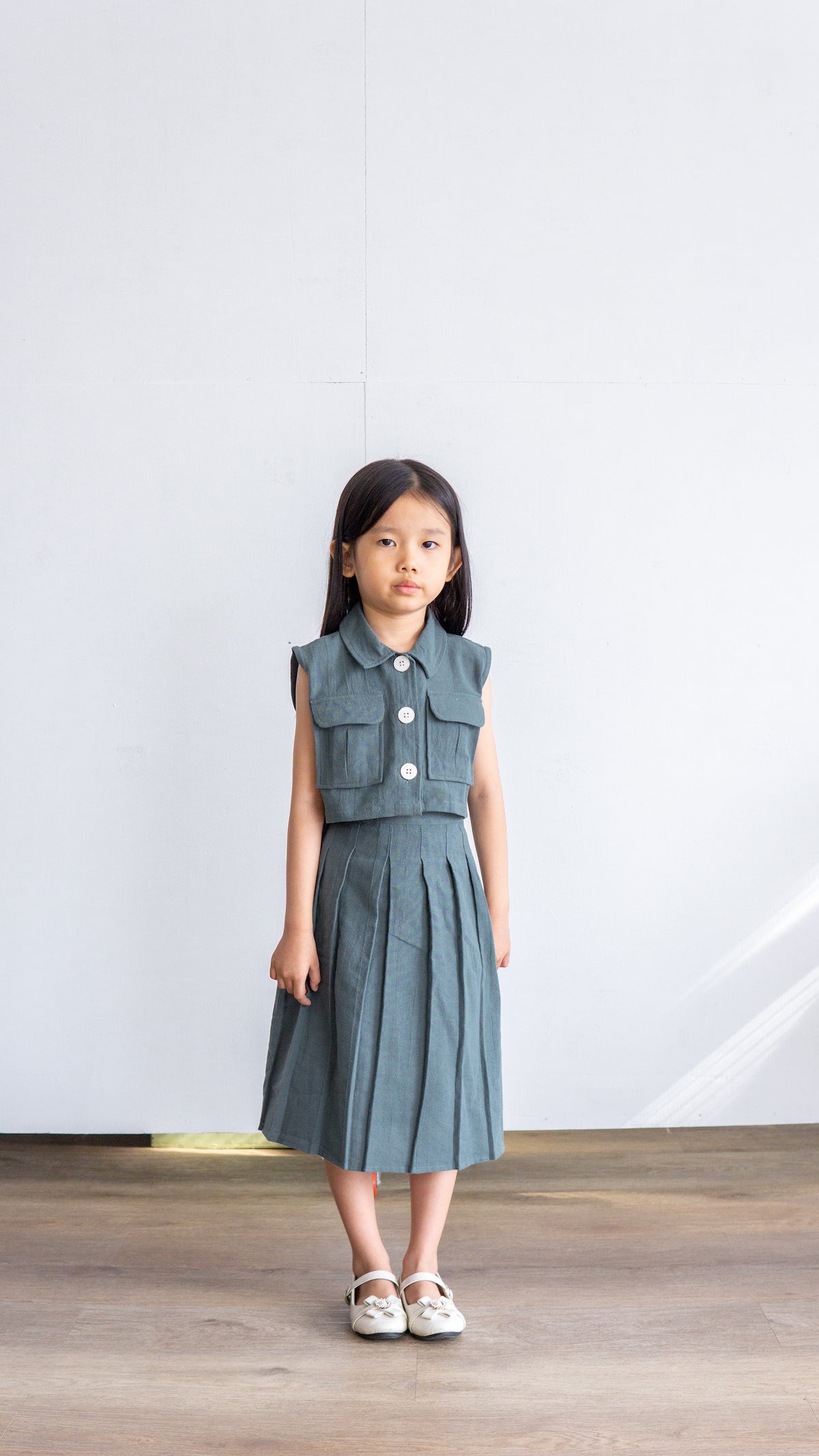 Mini June Linen Skirt - Green