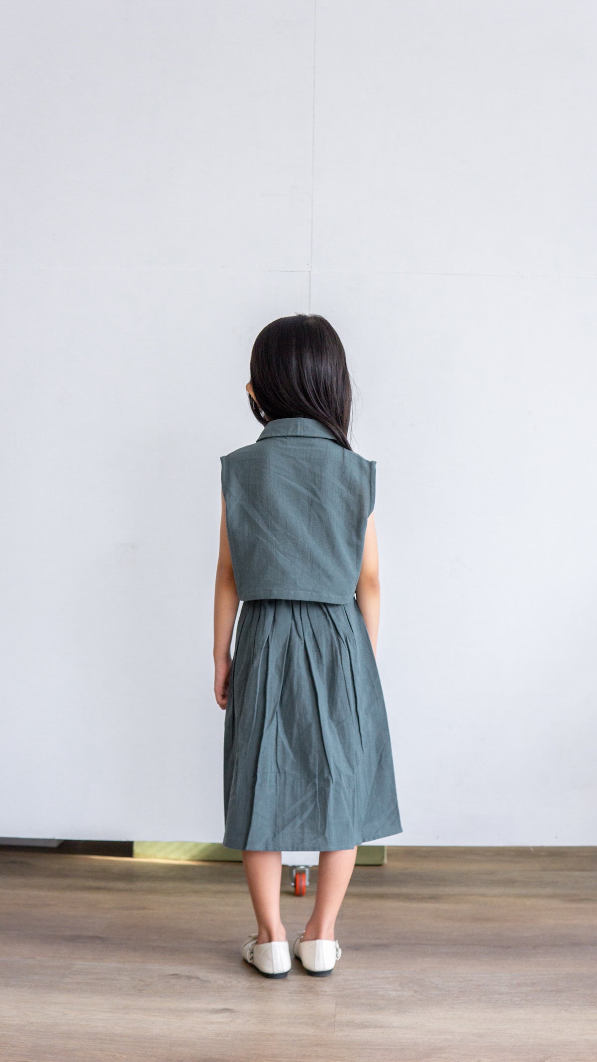 Mini June Linen Skirt - Green