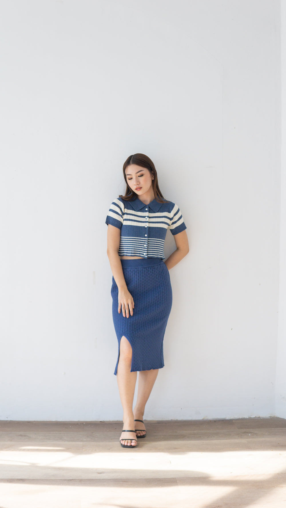Becca Knit Skirt - Denim