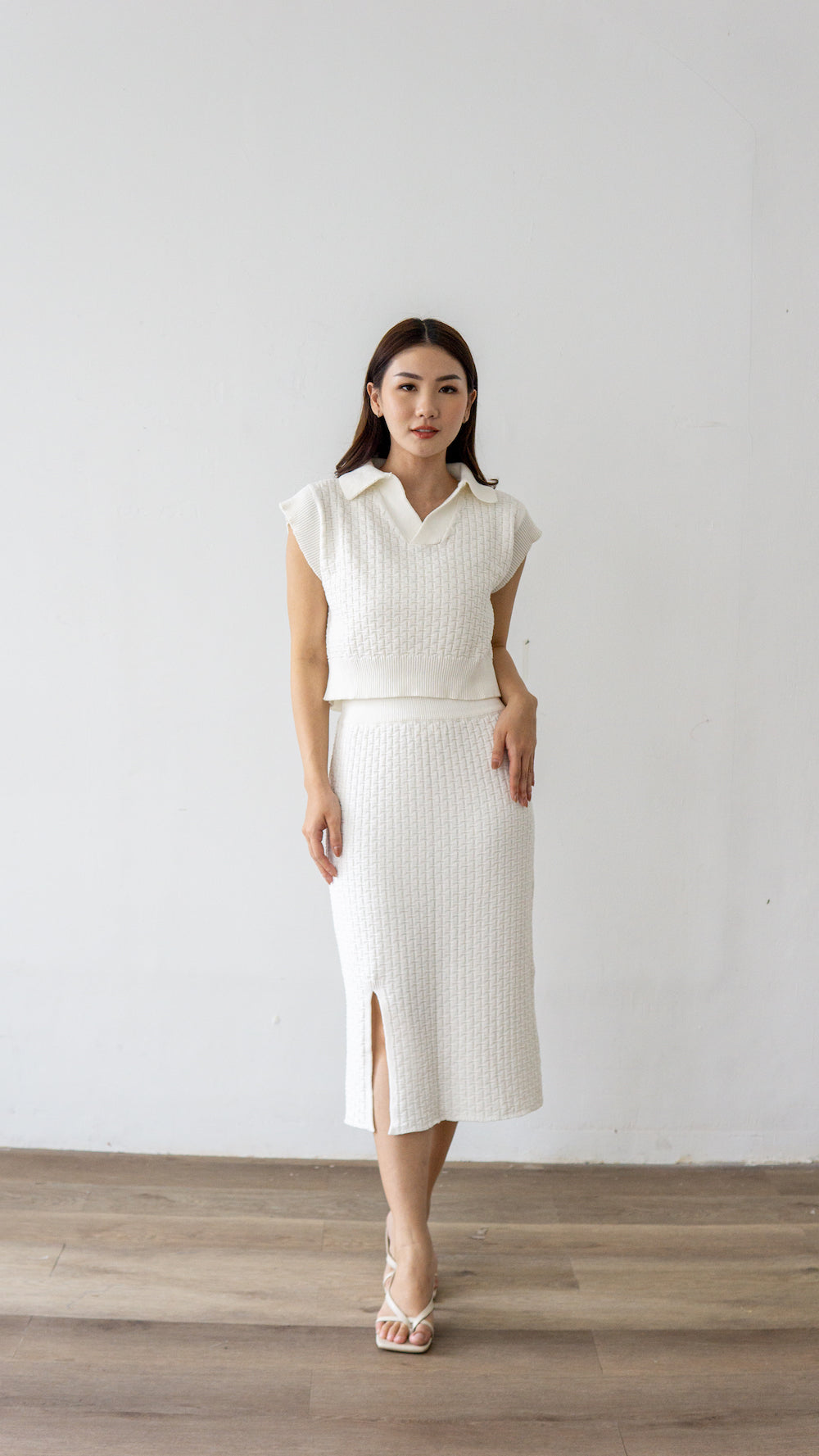 Becca Knit Skirt - White