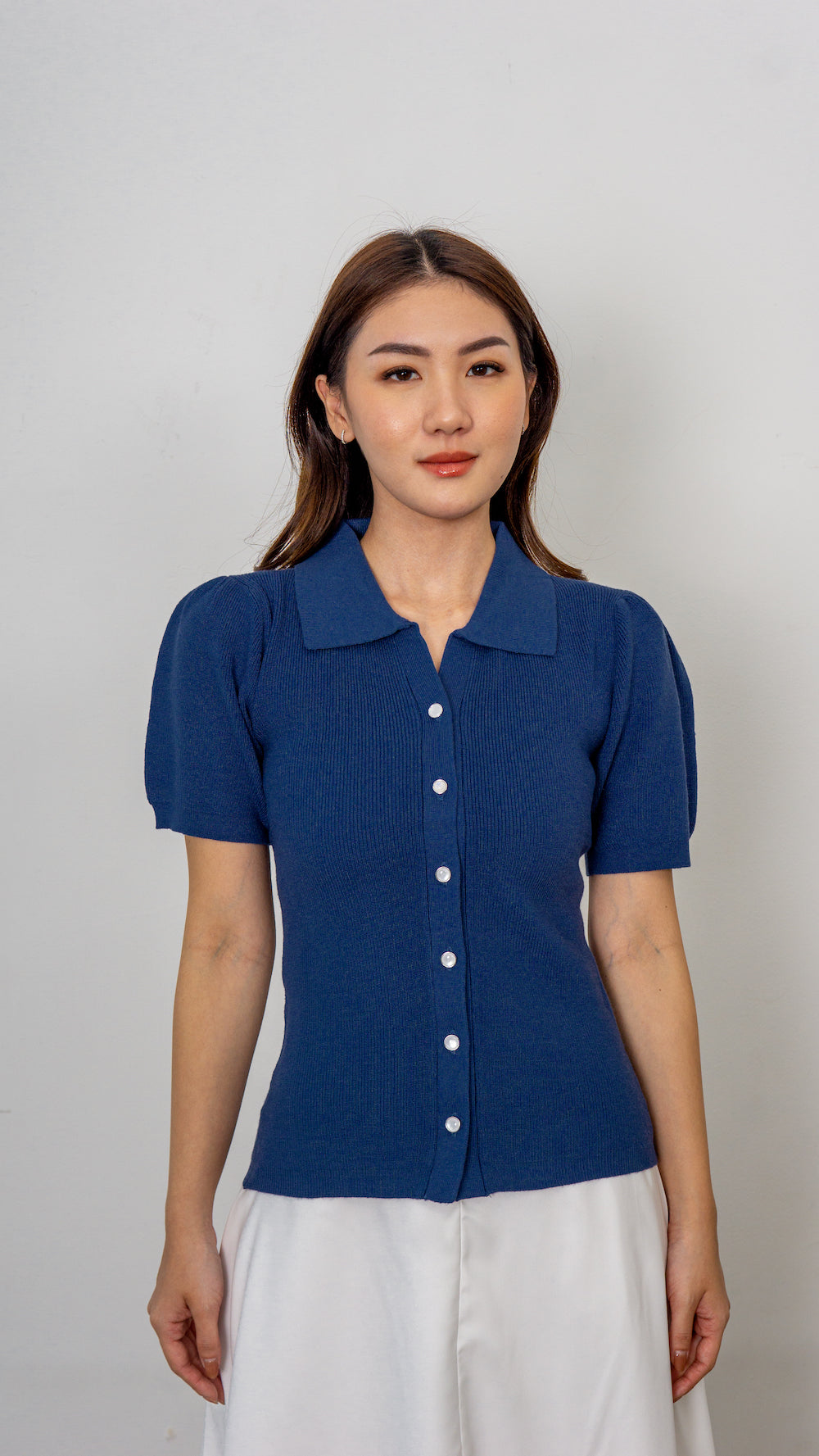Cara Knit Top - Blue