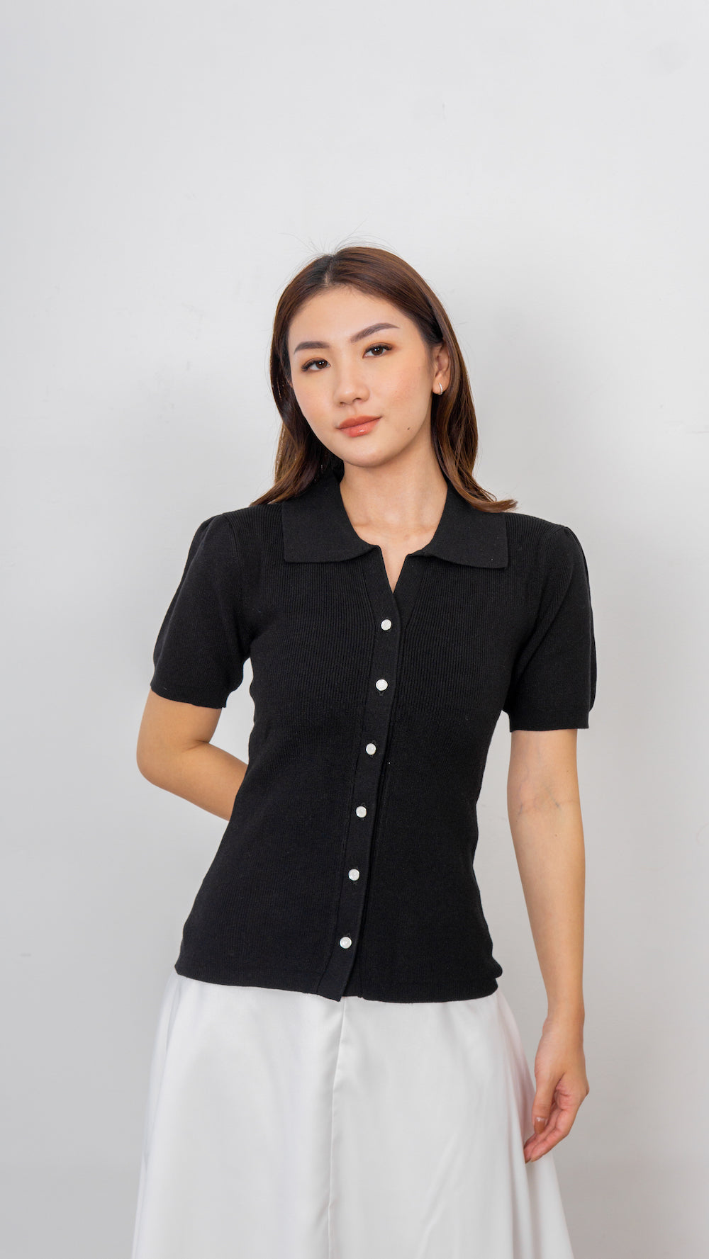 Cara Knit Top - Black