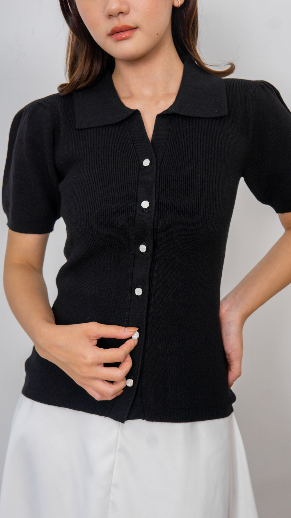 Cara Knit Top - Black