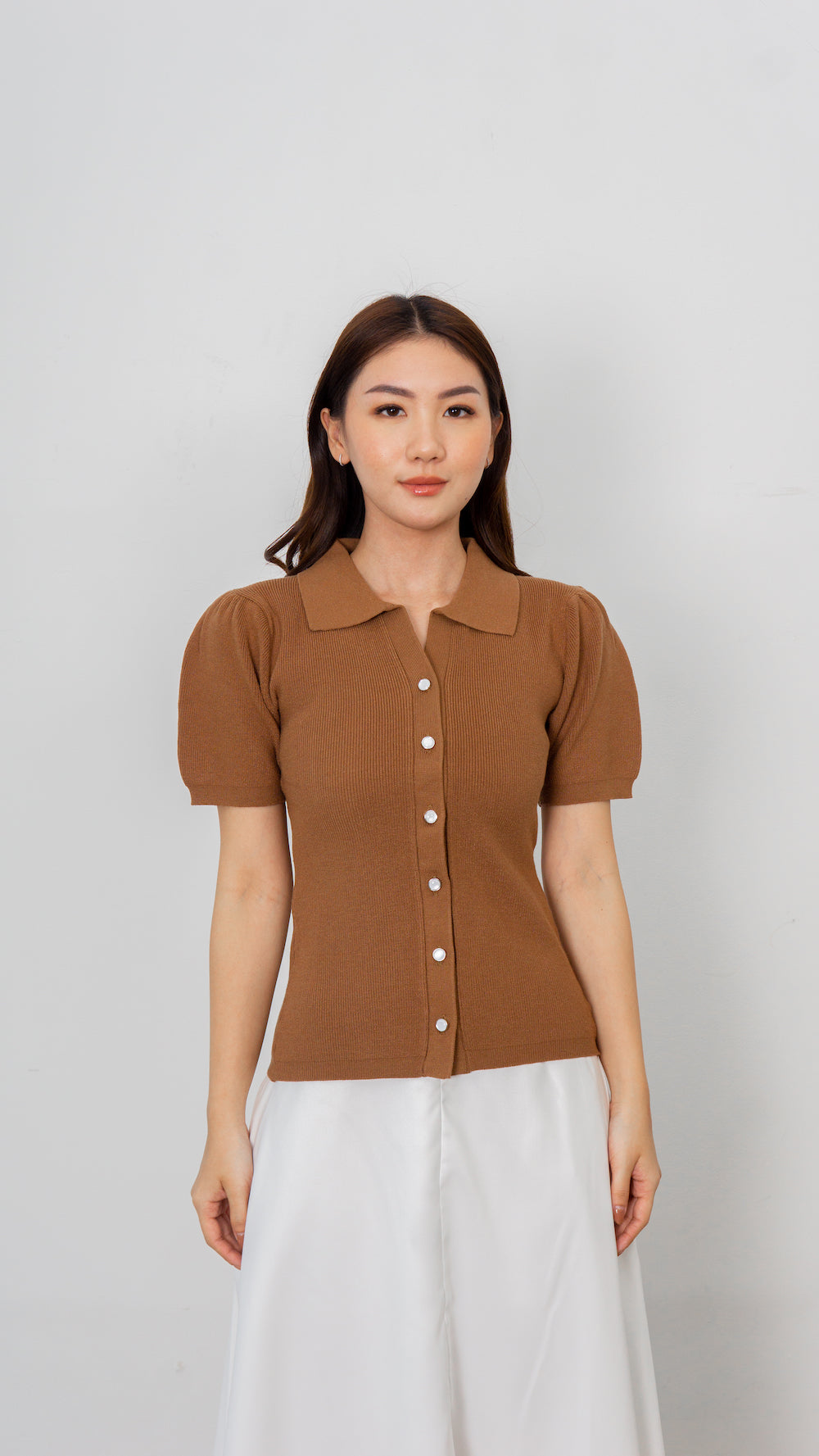 Cara Knit Top - Light Brown