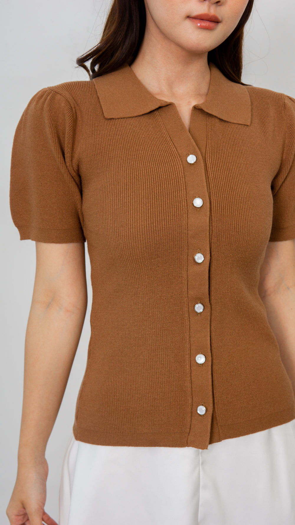 Cara Knit Top - Light Brown