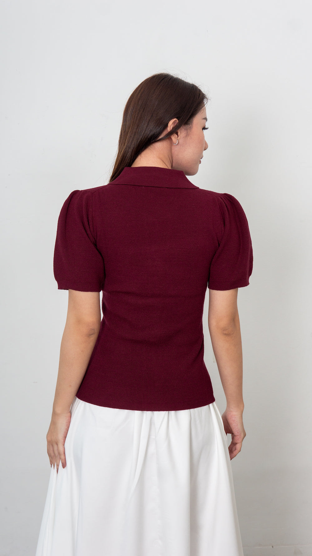 Cara Knit Top - Maroon
