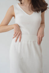 Milan Knit Skirt - White