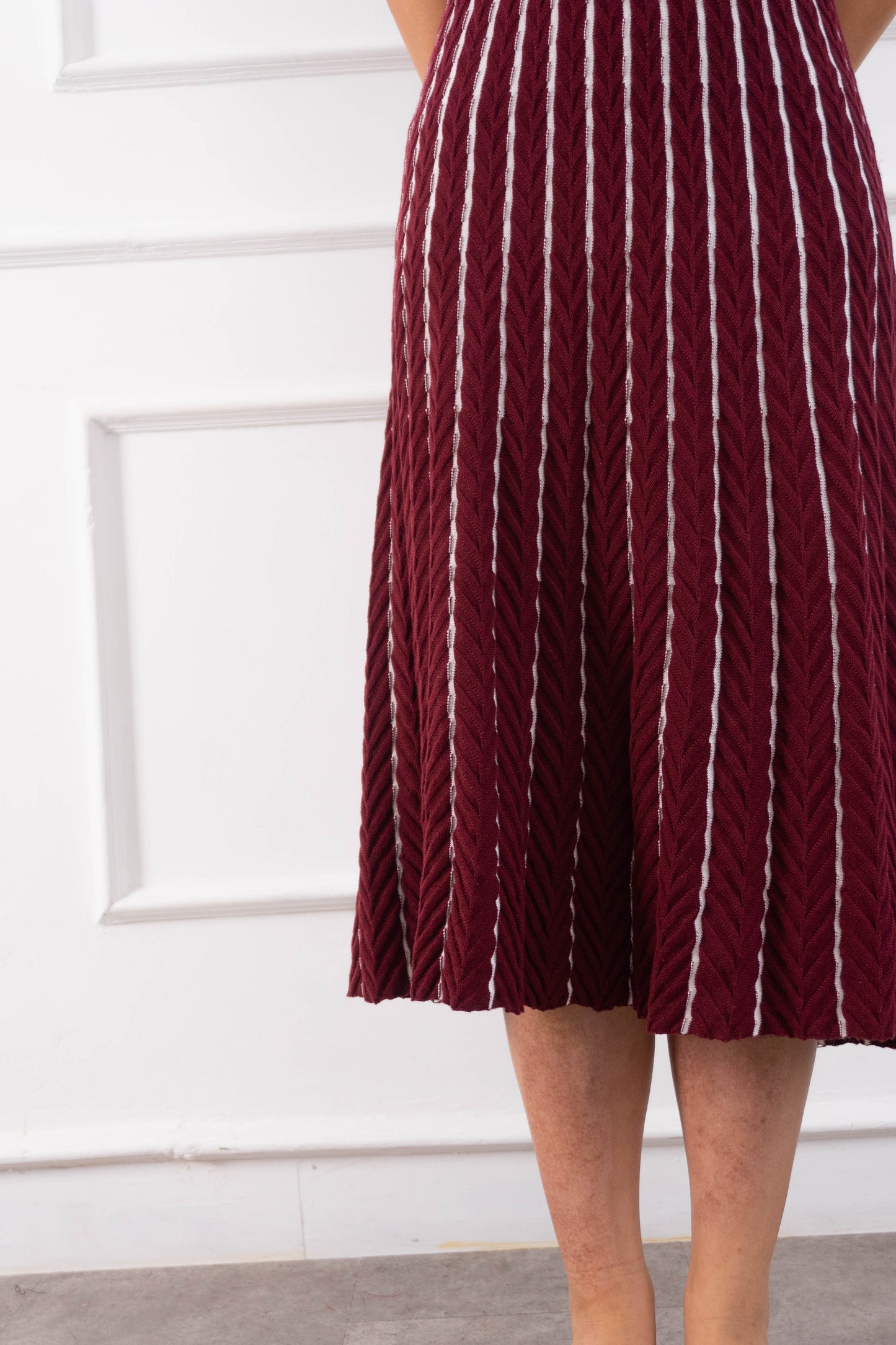 Chloe Knit Skirt - Maroon