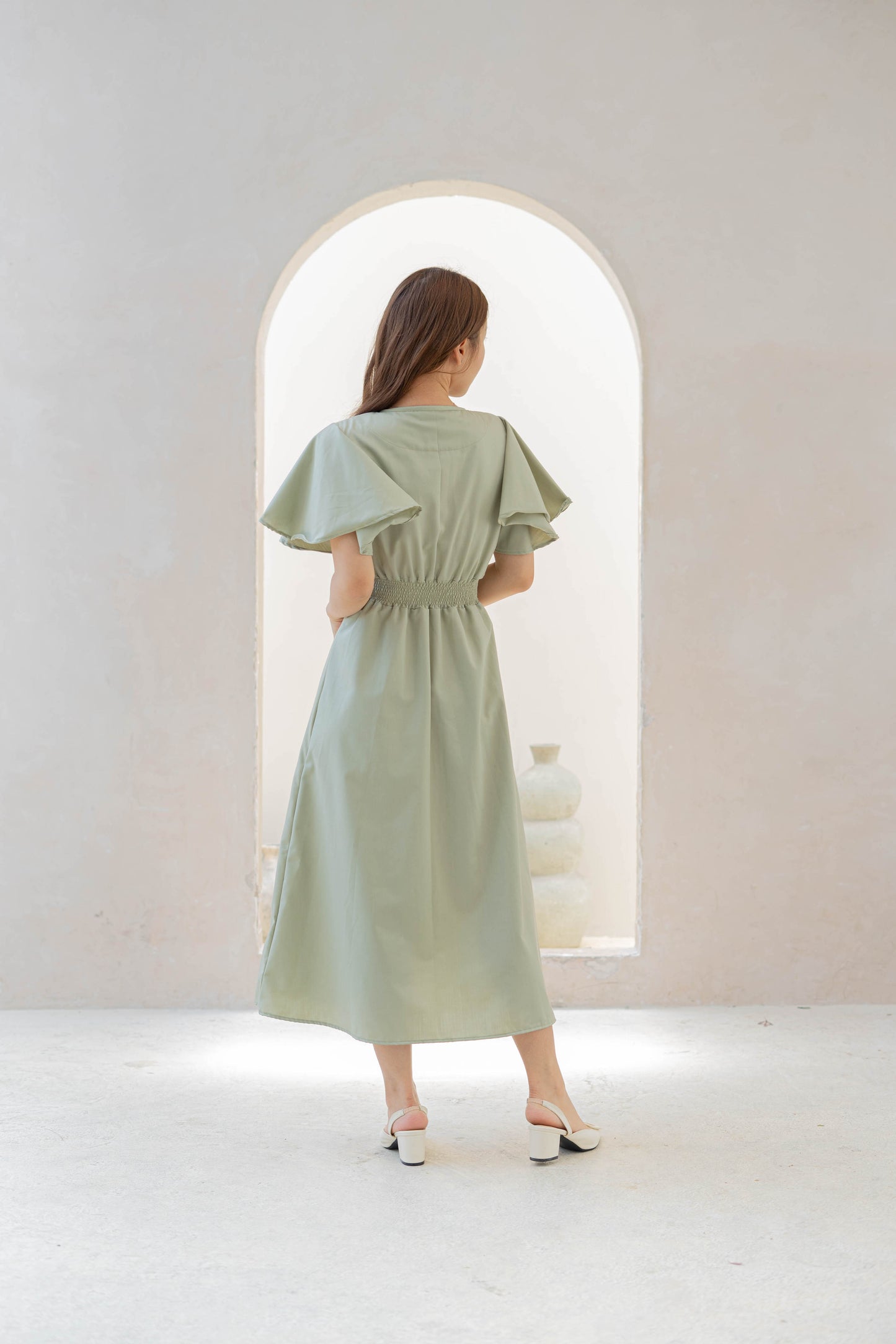 Marie Dress - Sage Green