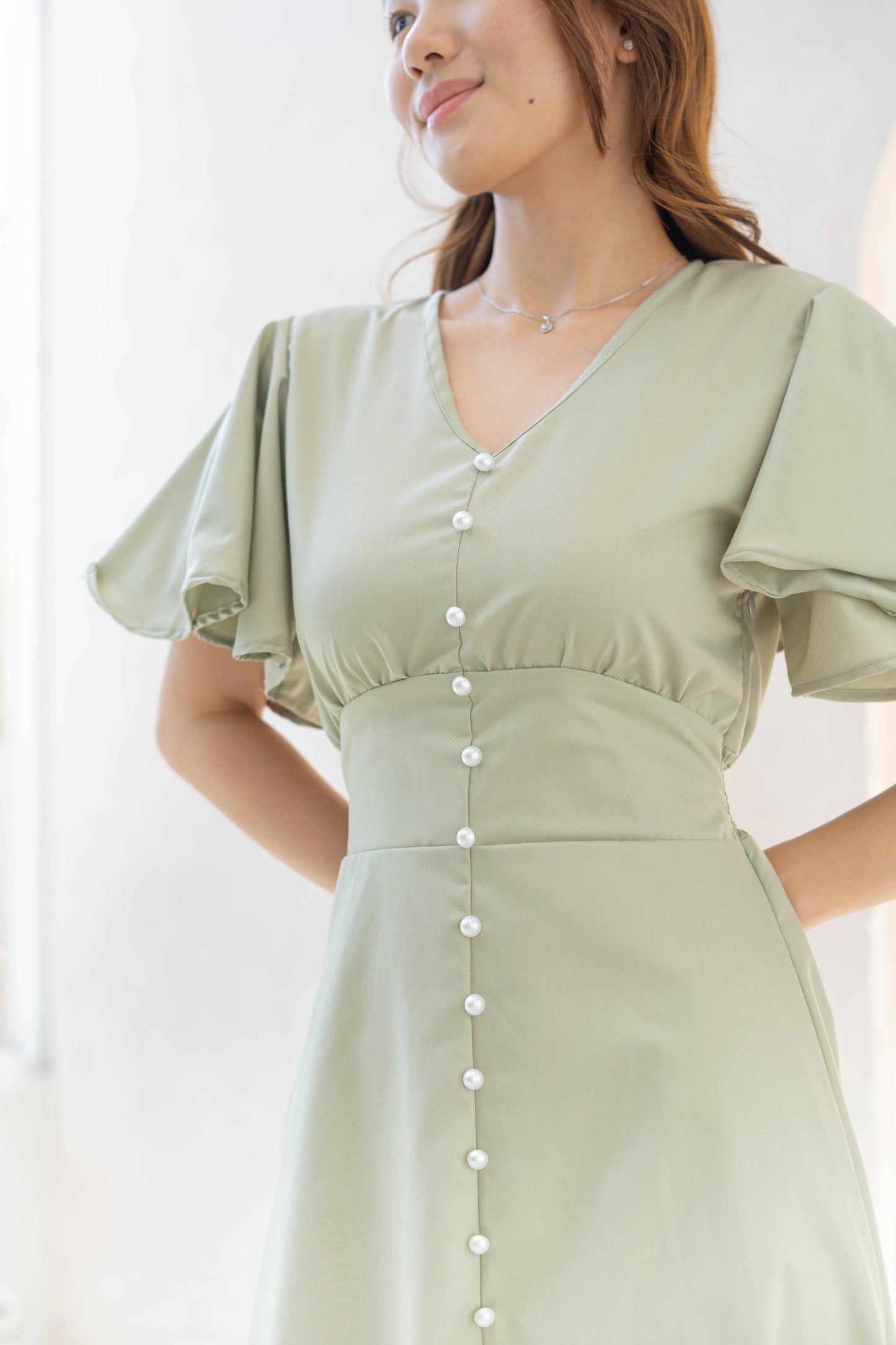 Marie Dress - Sage Green