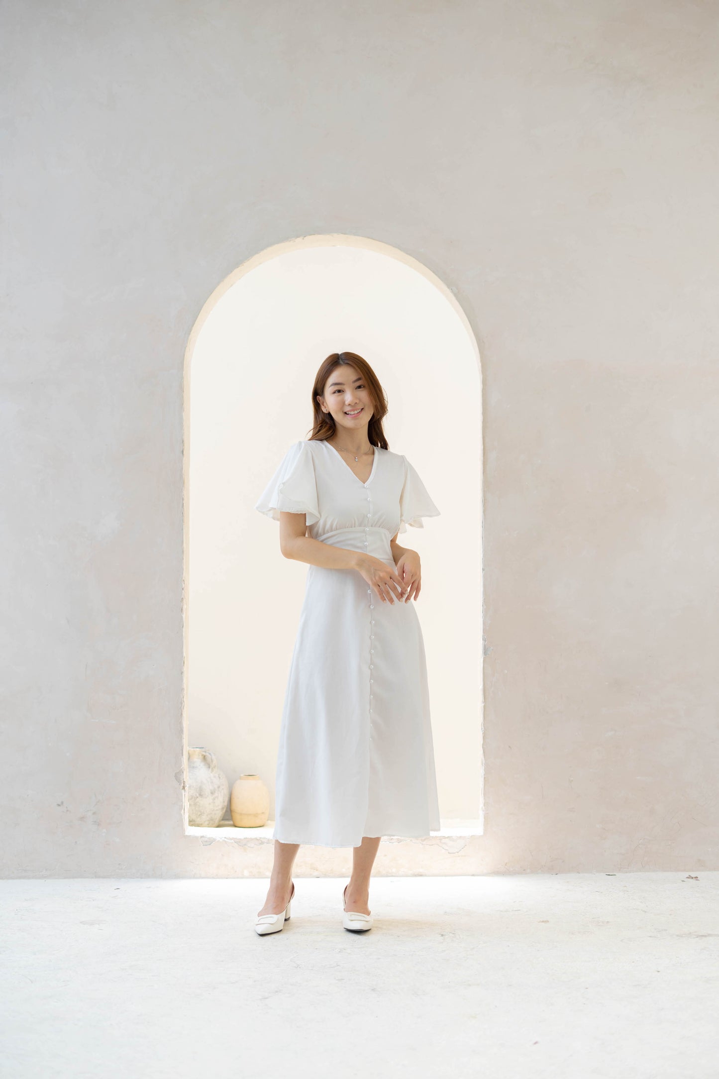 Marie Dress - White