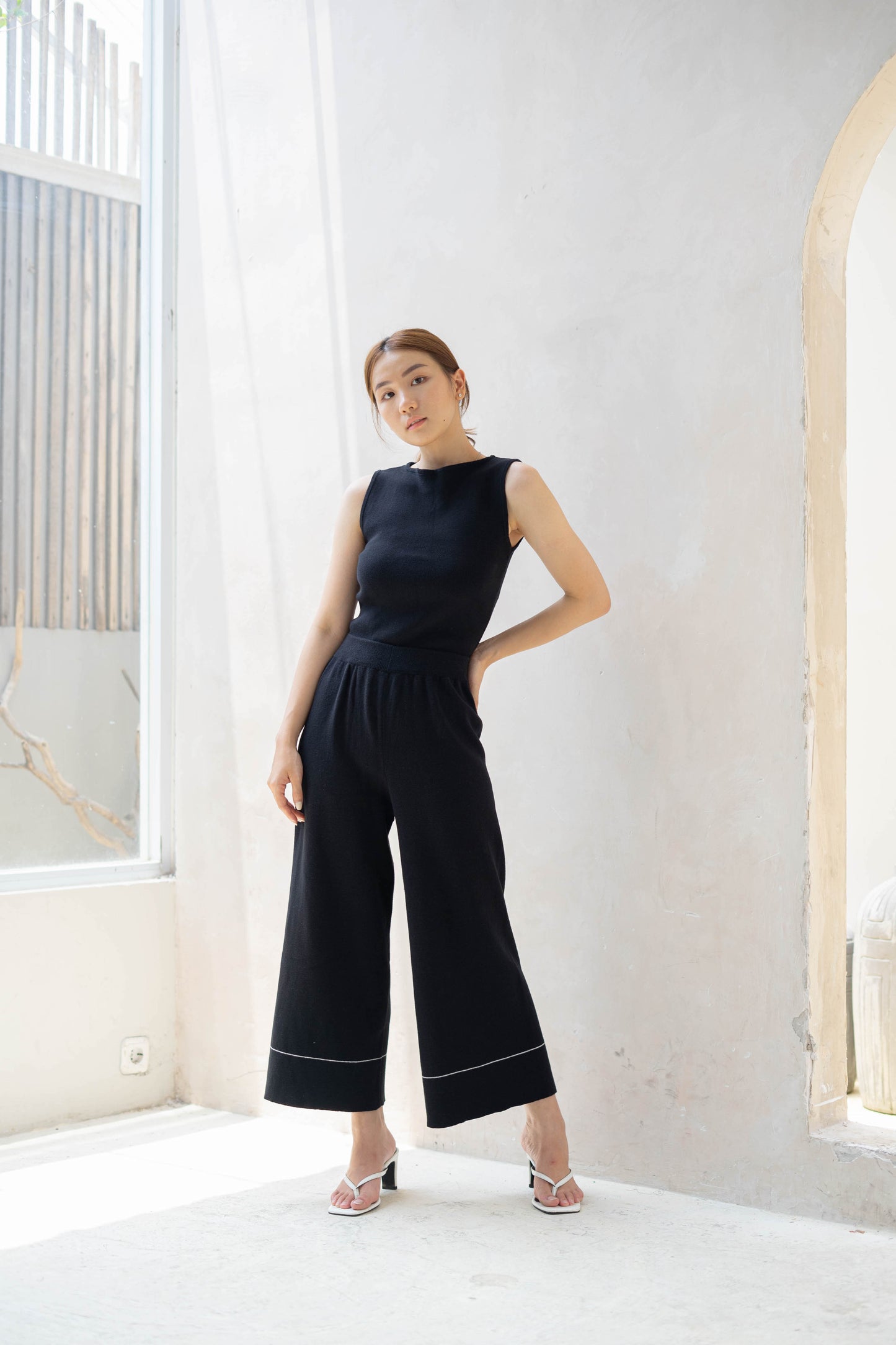 Kaela Knit Culottes - Black