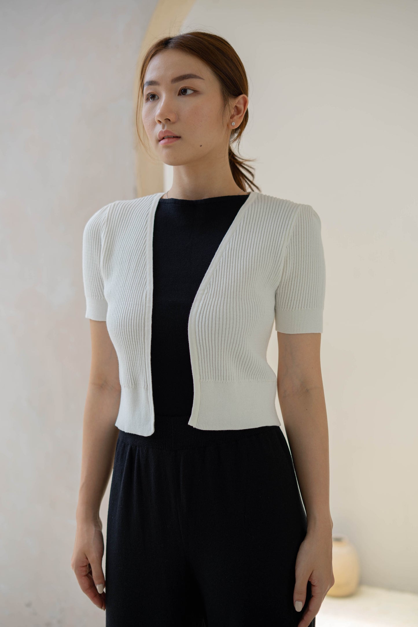 Belle Knit Cardigan - White
