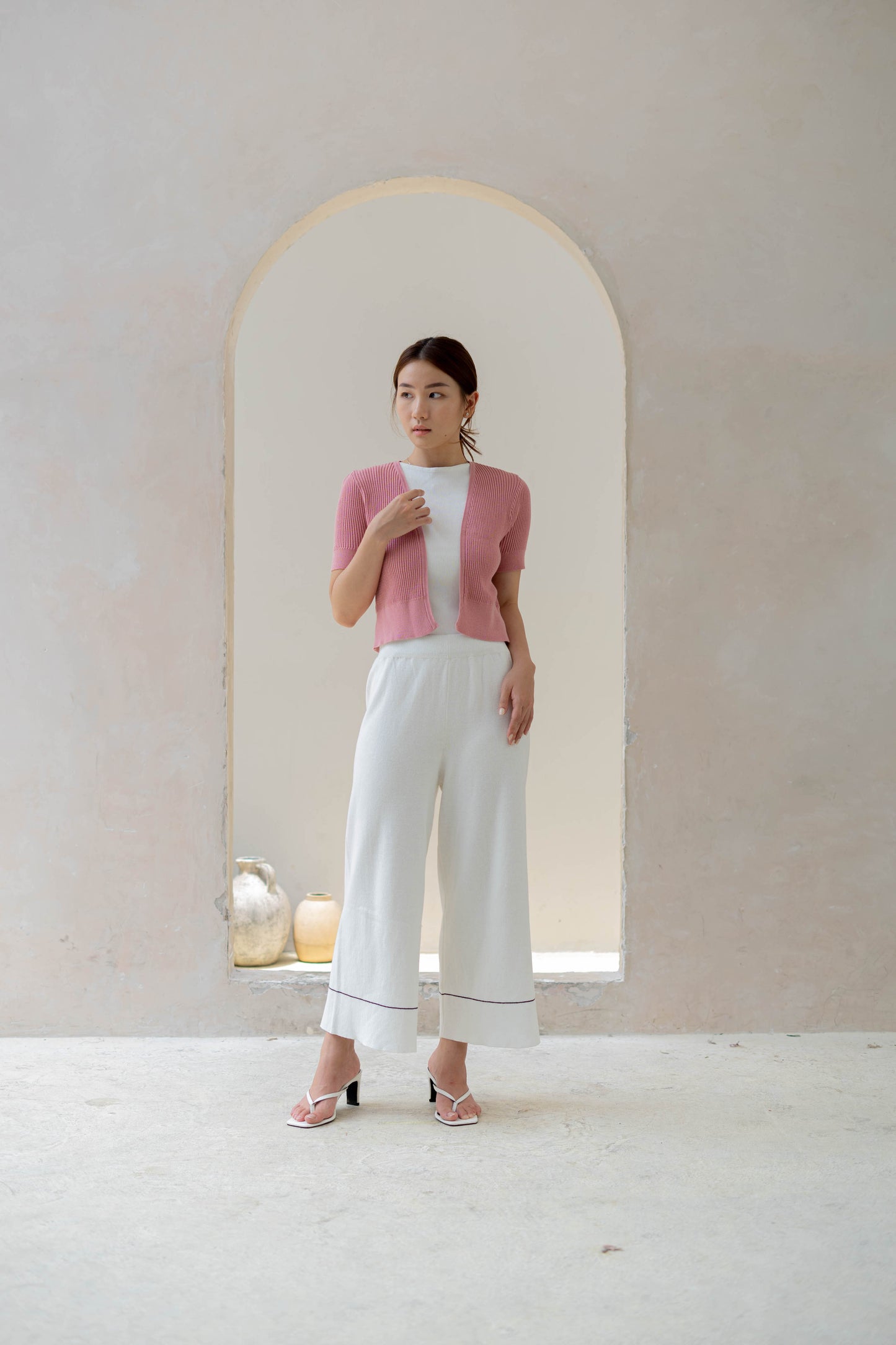 Belle Knit Cardigan - Rose
