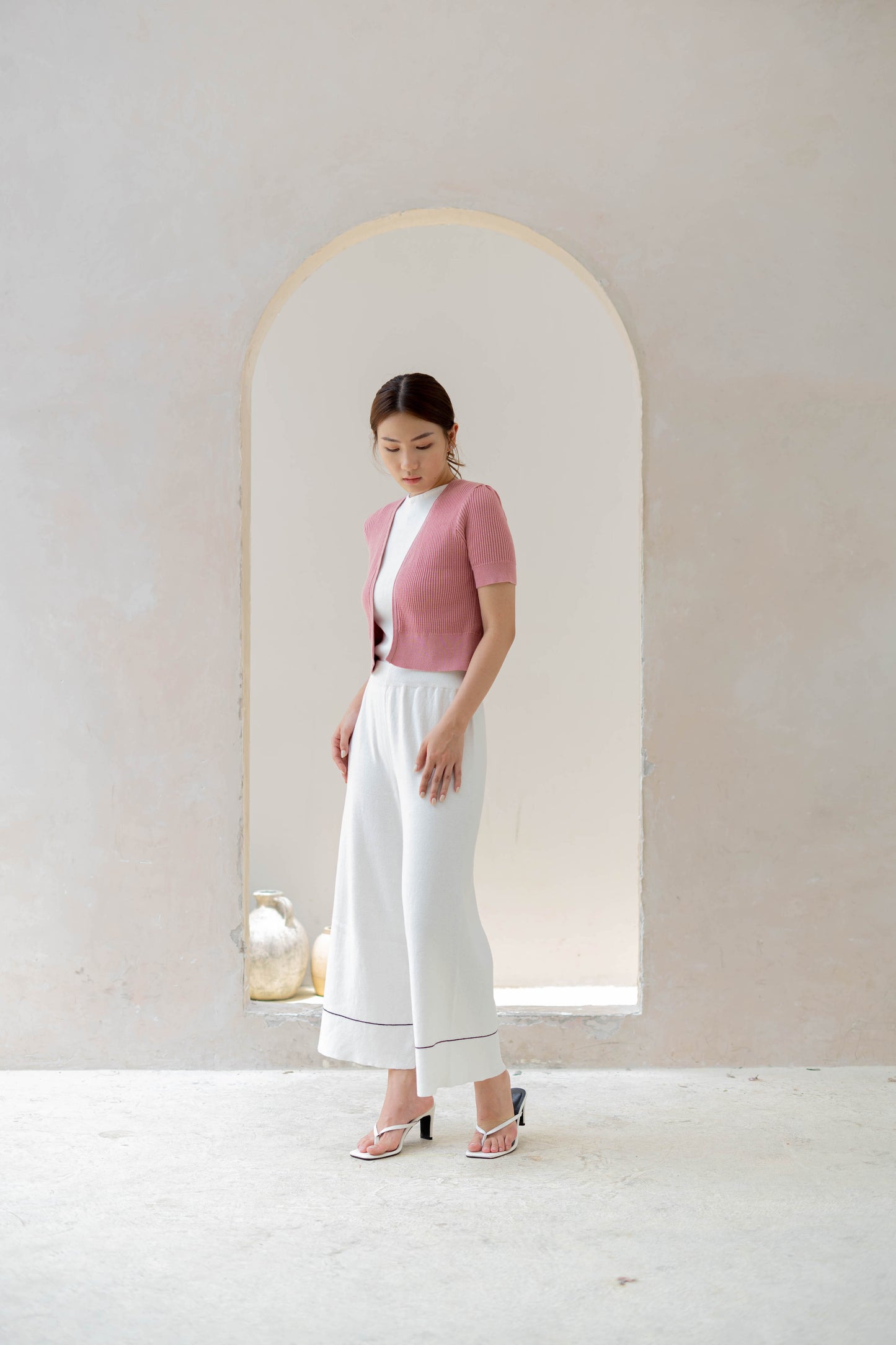 Belle Knit Cardigan - Rose