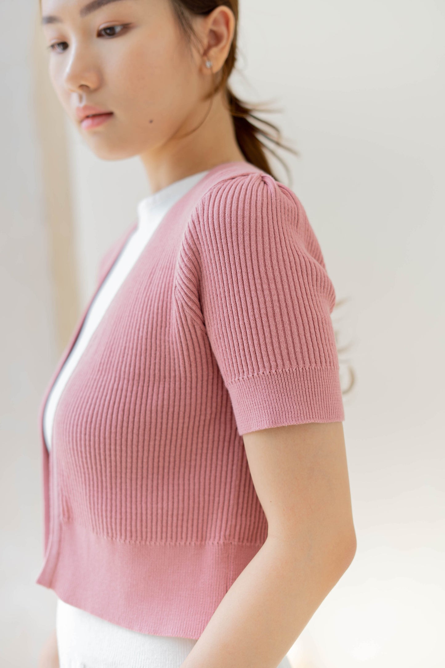Belle Knit Cardigan - Rose