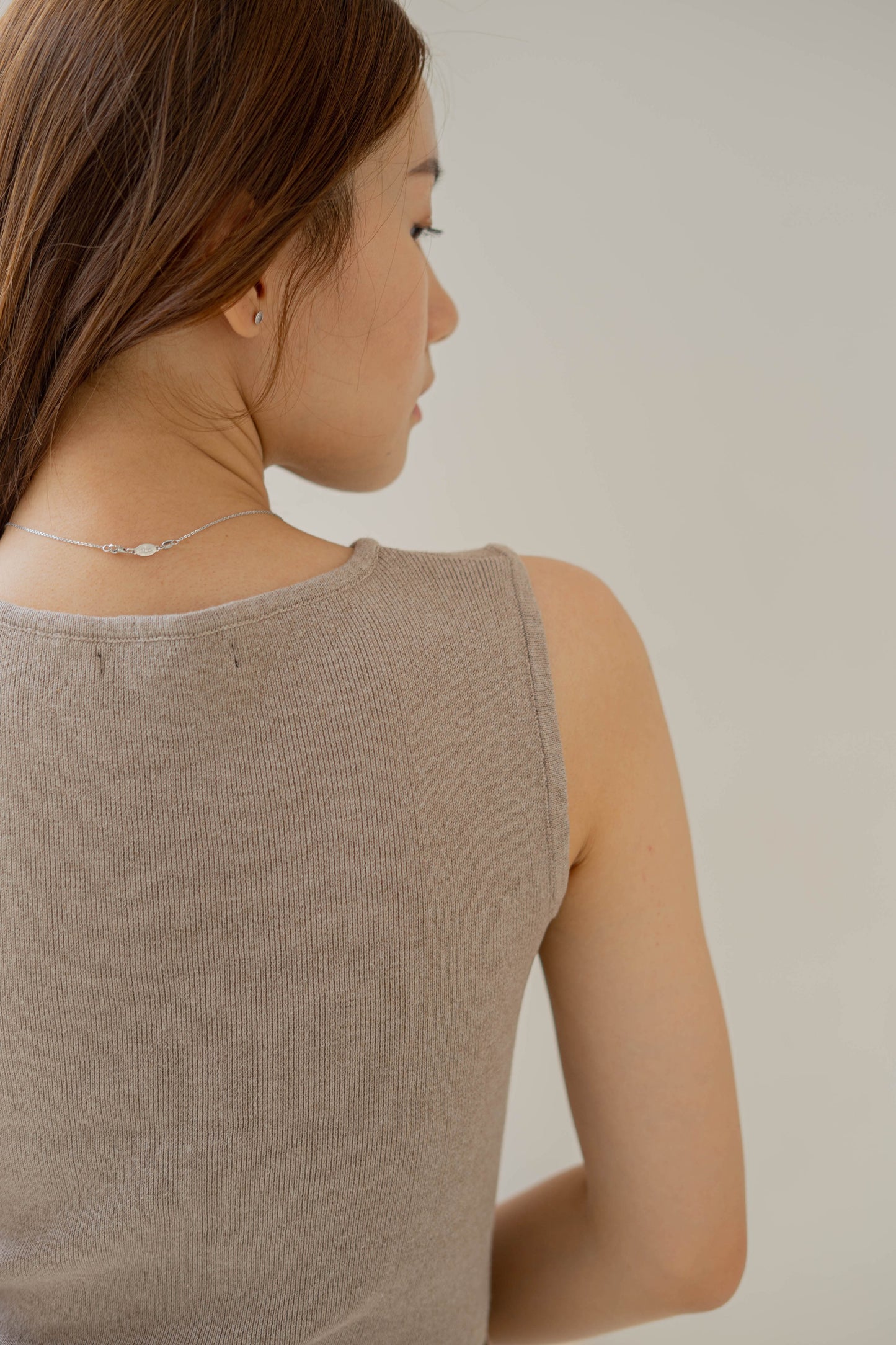 Edith Knit Tank Top - Latte