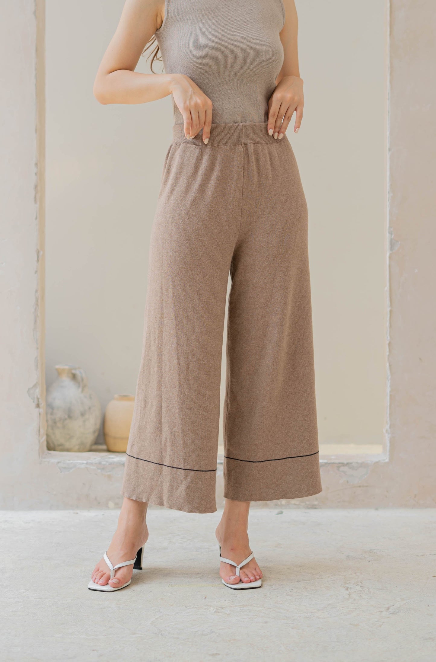 Kaela Knit Culottes - Mocha