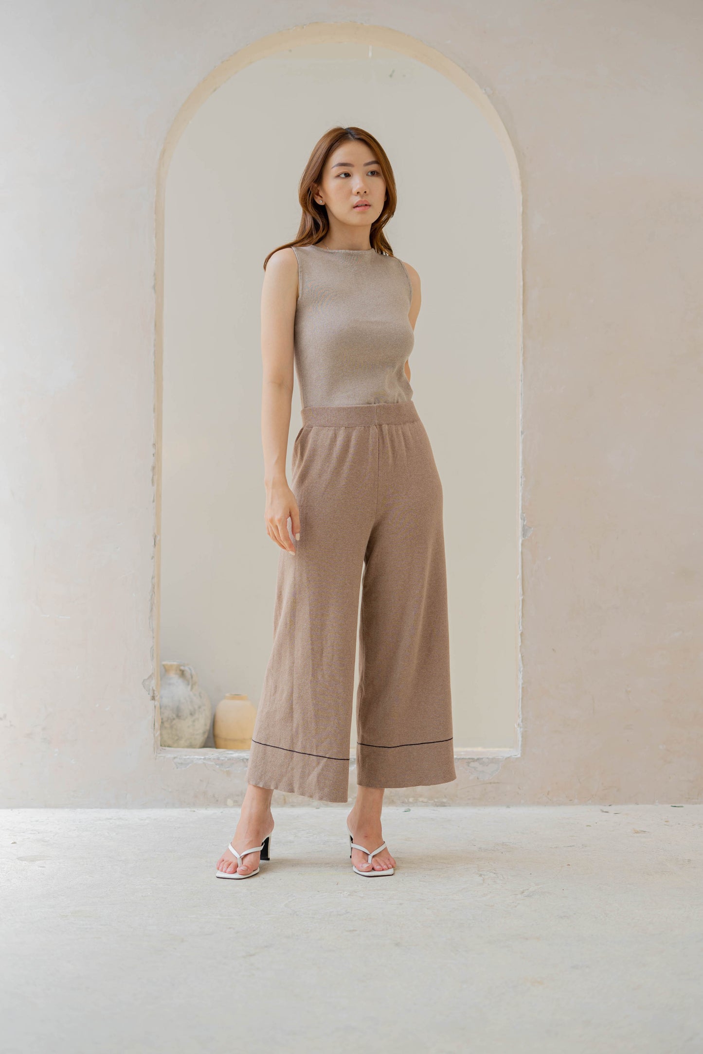 Kaela Knit Culottes - Mocha