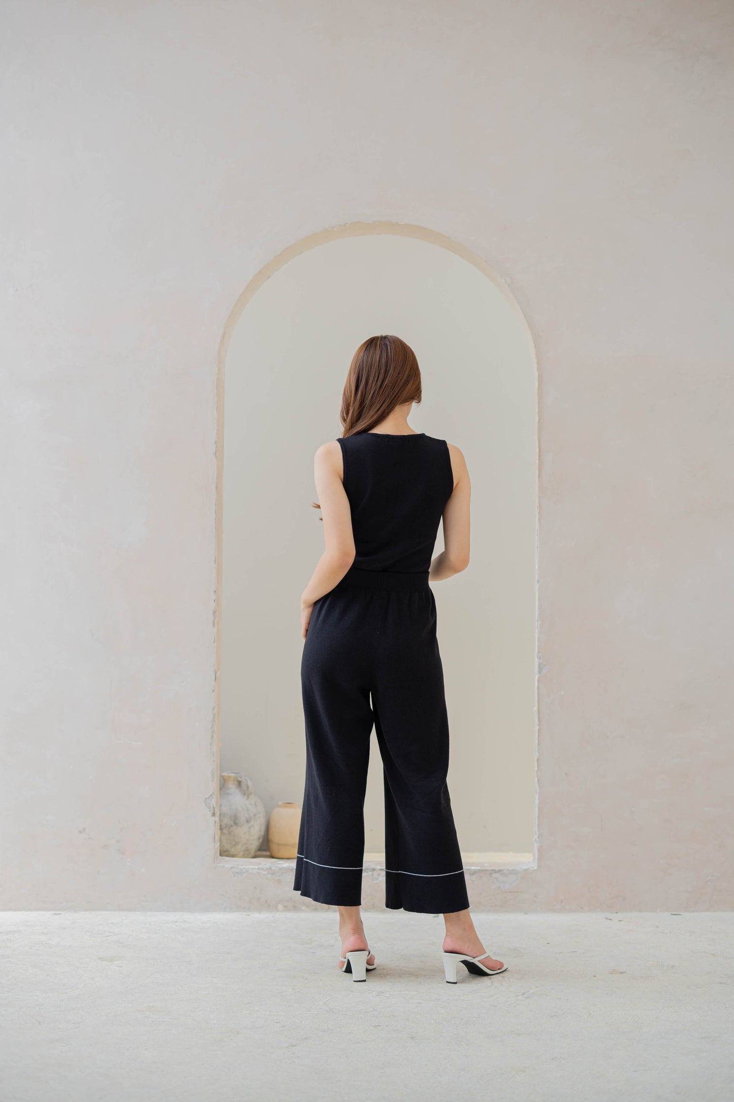 Kaela Knit Culottes - Black