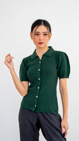 Cara Knit Top - Emerald Green
