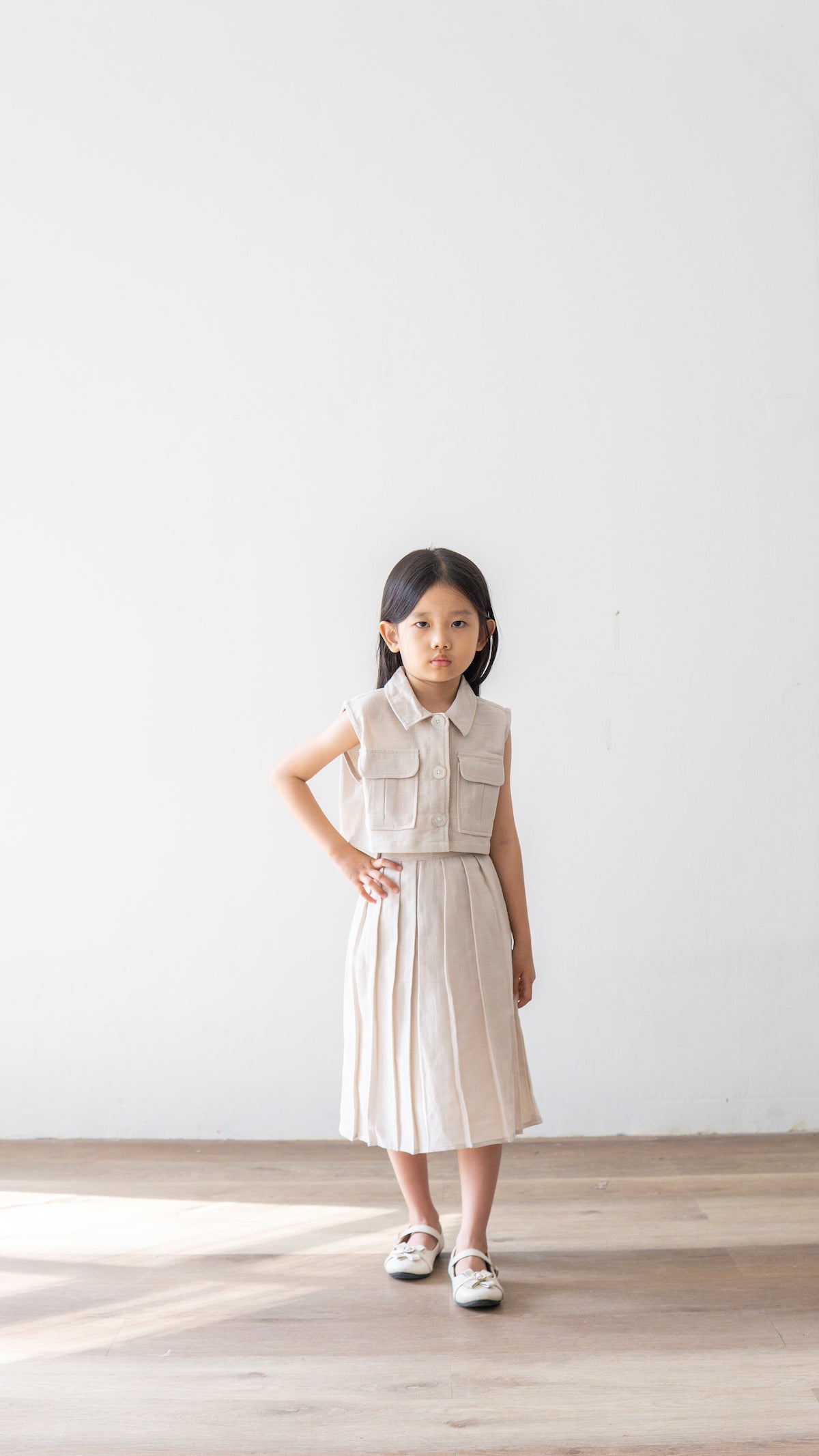Mini June Linen Skirt - Oat