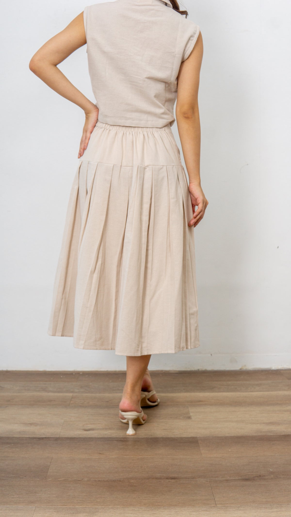June Linen Skirt - Oat