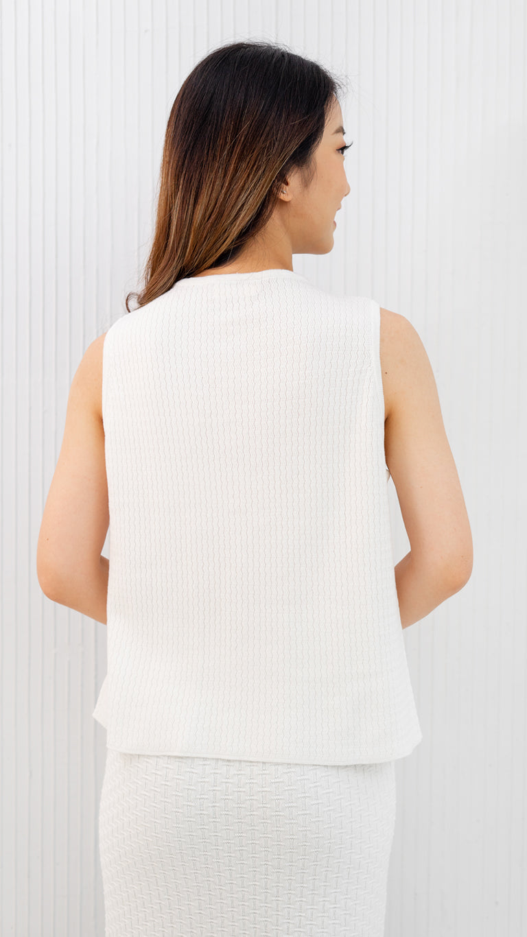 Lene Knit Top - White