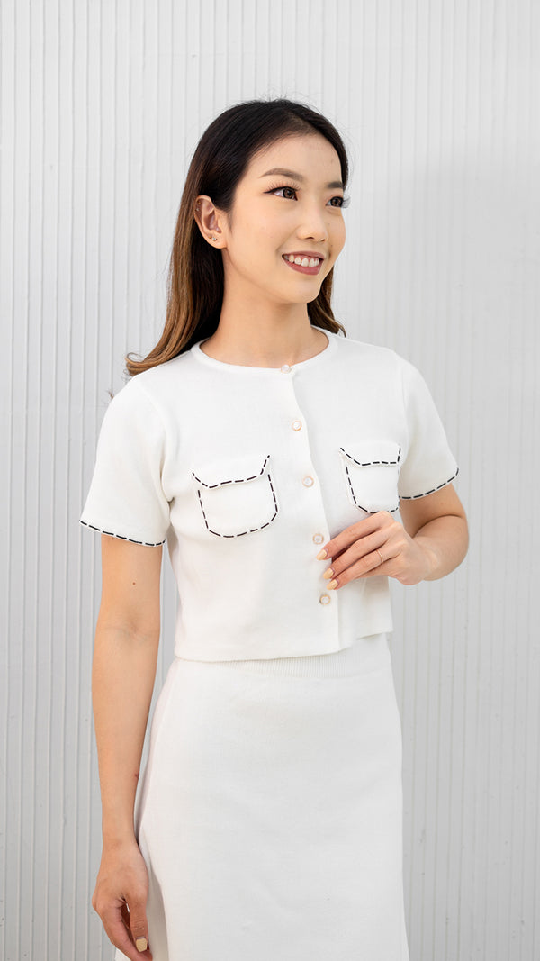 Duma Knit Skirt - White