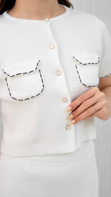 Duma Knit Top - White