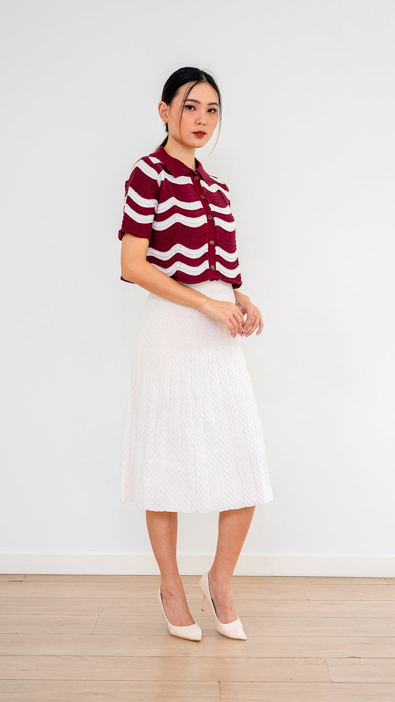 Chloe Knit Skirt - White