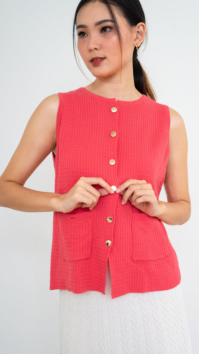Lene Knit Top - Pink