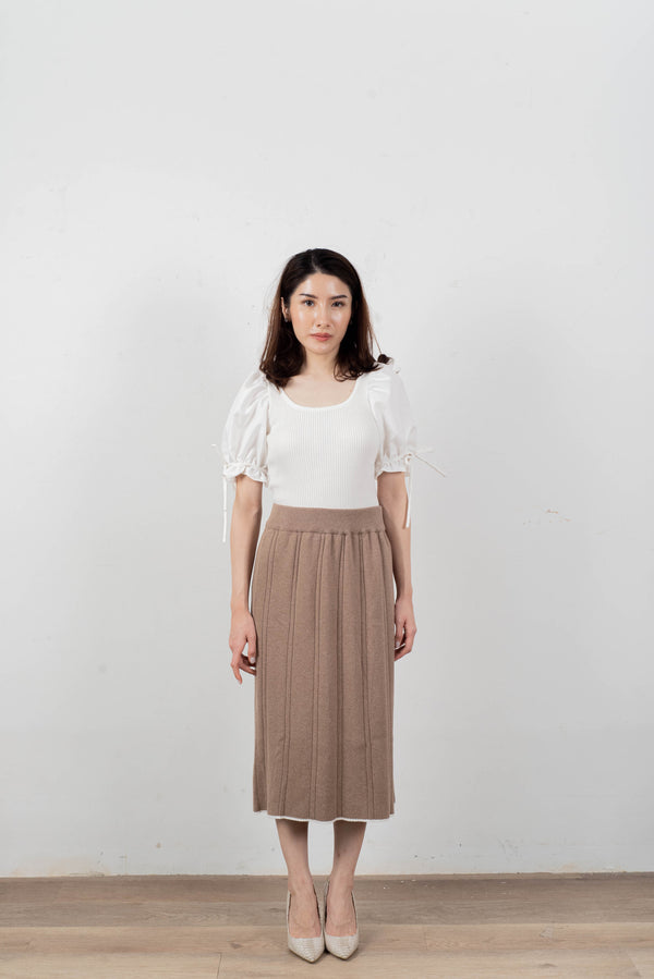 Milan Knit Skirt - Mocha