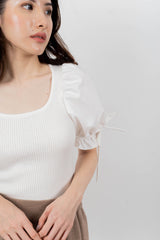 Kiana Knit Top - White