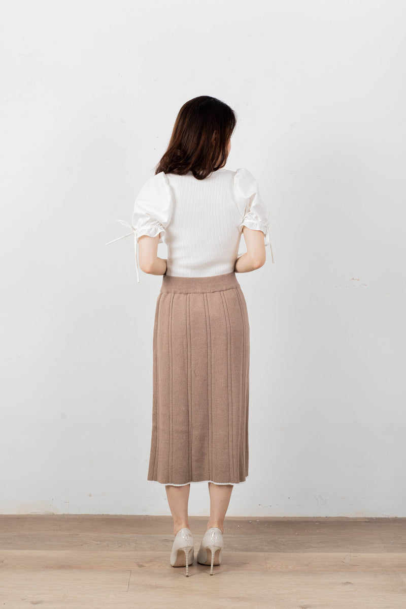 Milan Knit Skirt - Mocha