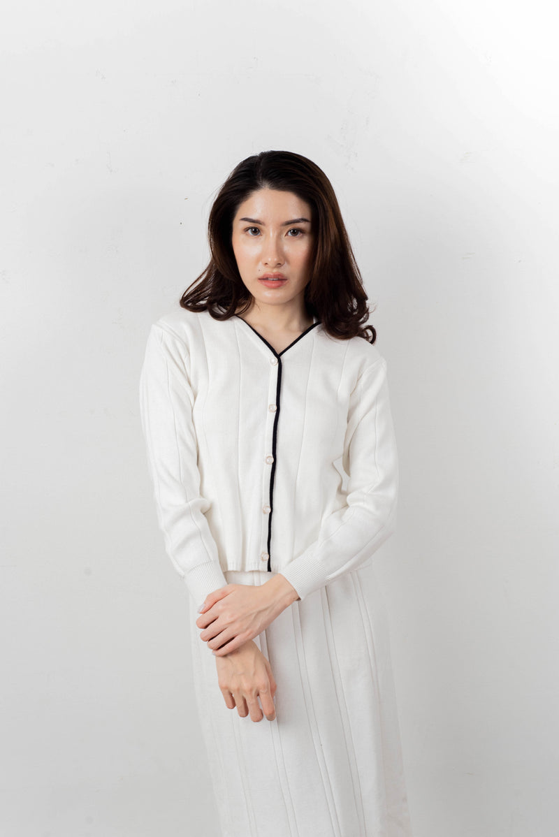 Julie Knit Cardigan - White