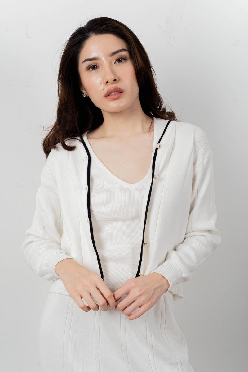 Julie Knit Cardigan - White