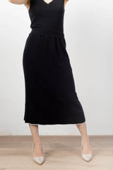 Milan Knit Skirt - Black