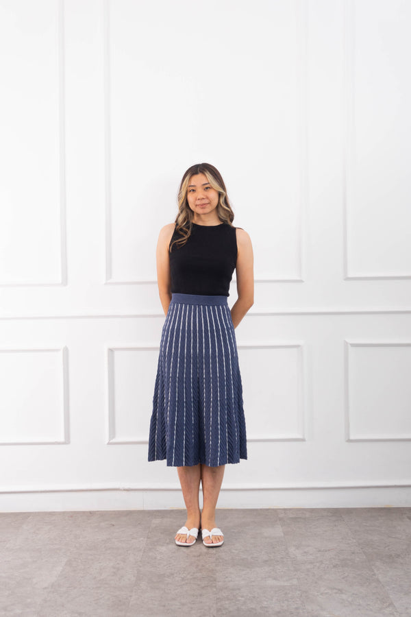 Chloe Knit Skirt - Denim