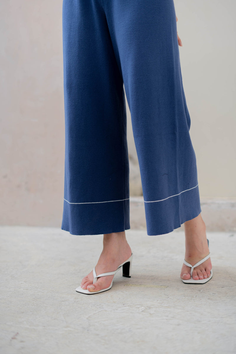 Kaela Knit Culottes - Denim